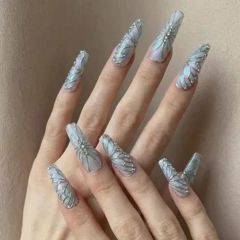 press on nails, custom press on nails, fake nails, Nails Art, stained glass nails, gold press on nails, 3d press on nails, luxury press on nails, handmade press on nails
