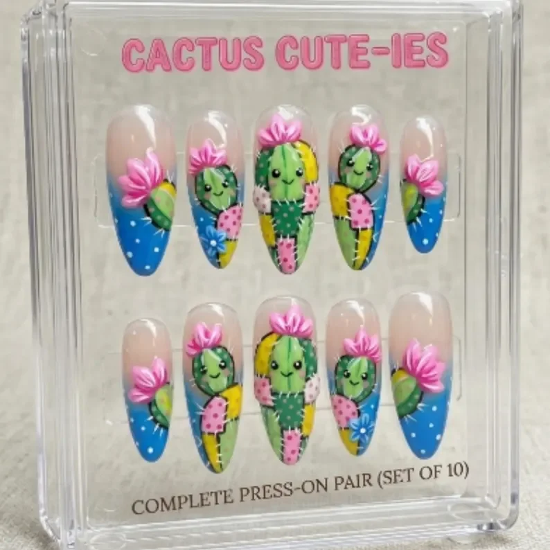 succulent nail set, artisan press on nails, press on nails, custom press on nails, fake nails, Nails Art, stained glass nails, gold press on nails, 3d press on nails, luxury press on nails, handmade press on nails
