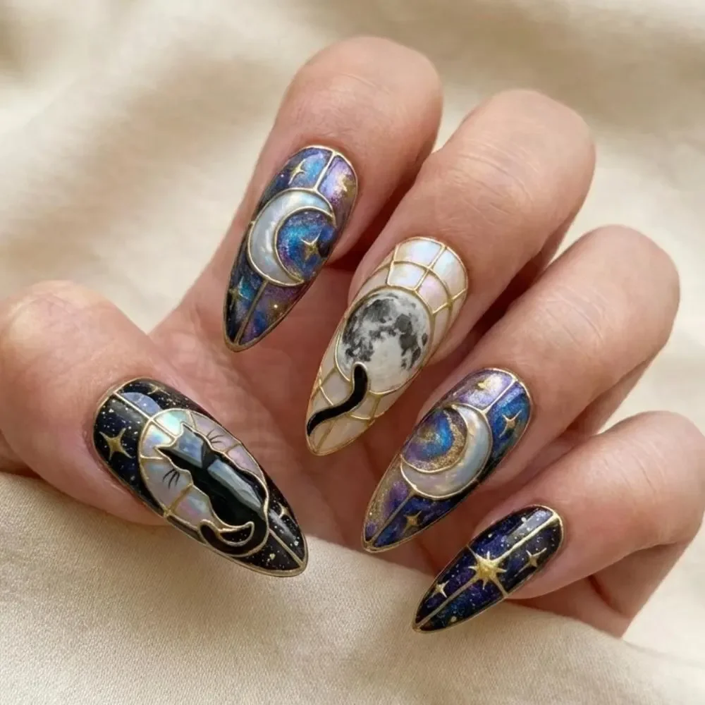 press on nails, custom press on nails, fake nails, Nails Art, stained glass nails, gold press on nails, 3d press on nails, luxury press on nails, handmade press on nails