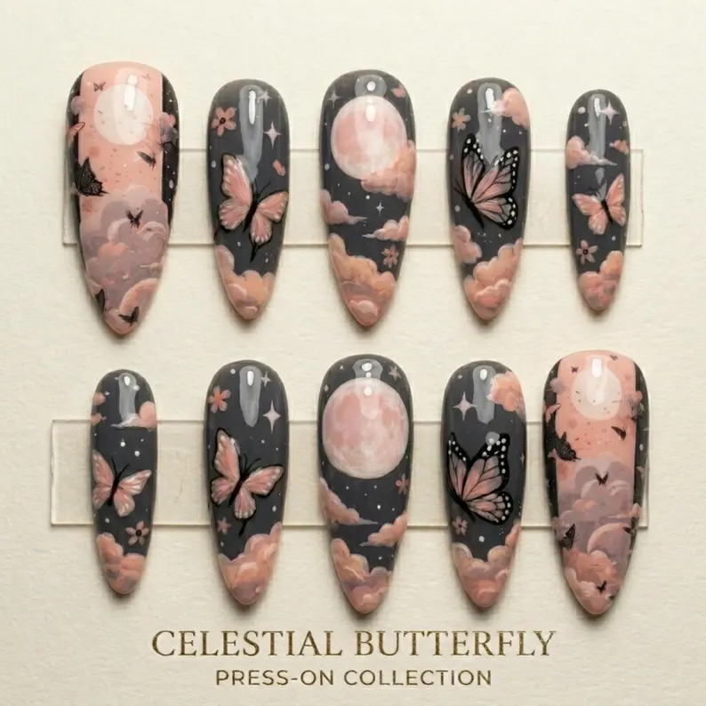press on nails, hand painted, custom press on nails, fake nails, Nails Art, stained glass nails, gold press on nails, 3d press on nails, luxury press on nails, handmade press on nails