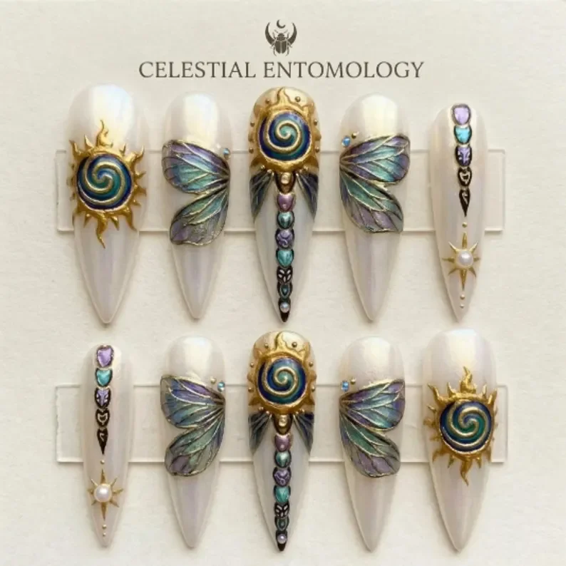 press on nails, custom press on nails, fake nails, Nails Art, stained glass nails, gold press on nails, 3d press on nails, luxury press on nails, handmade press on nails