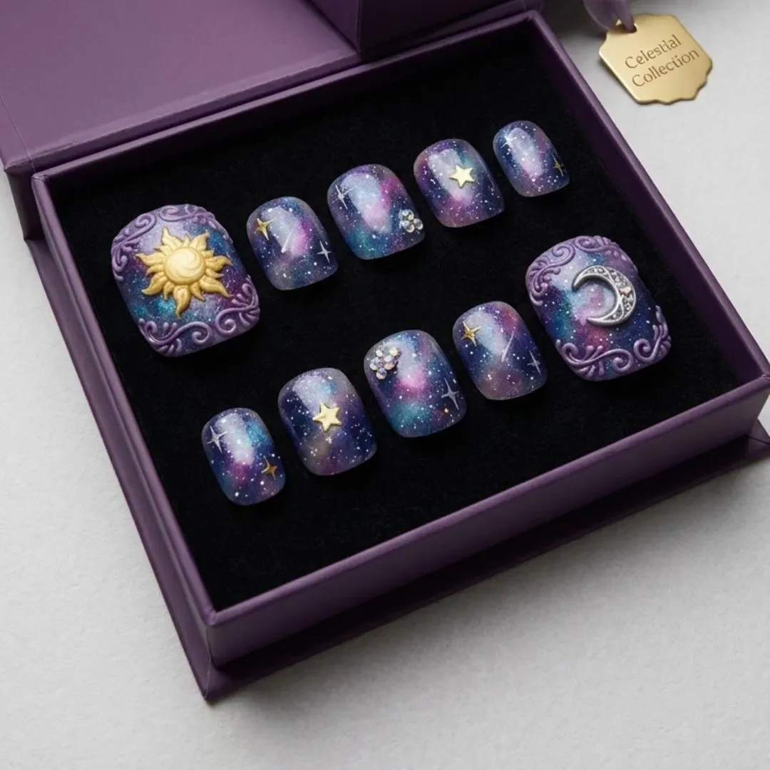 press on nails, custom press on nails, fake nails, Nails Art, stained glass nails, gold press on nails, 3d press on nails, luxury press on nails, handmade press on nails
