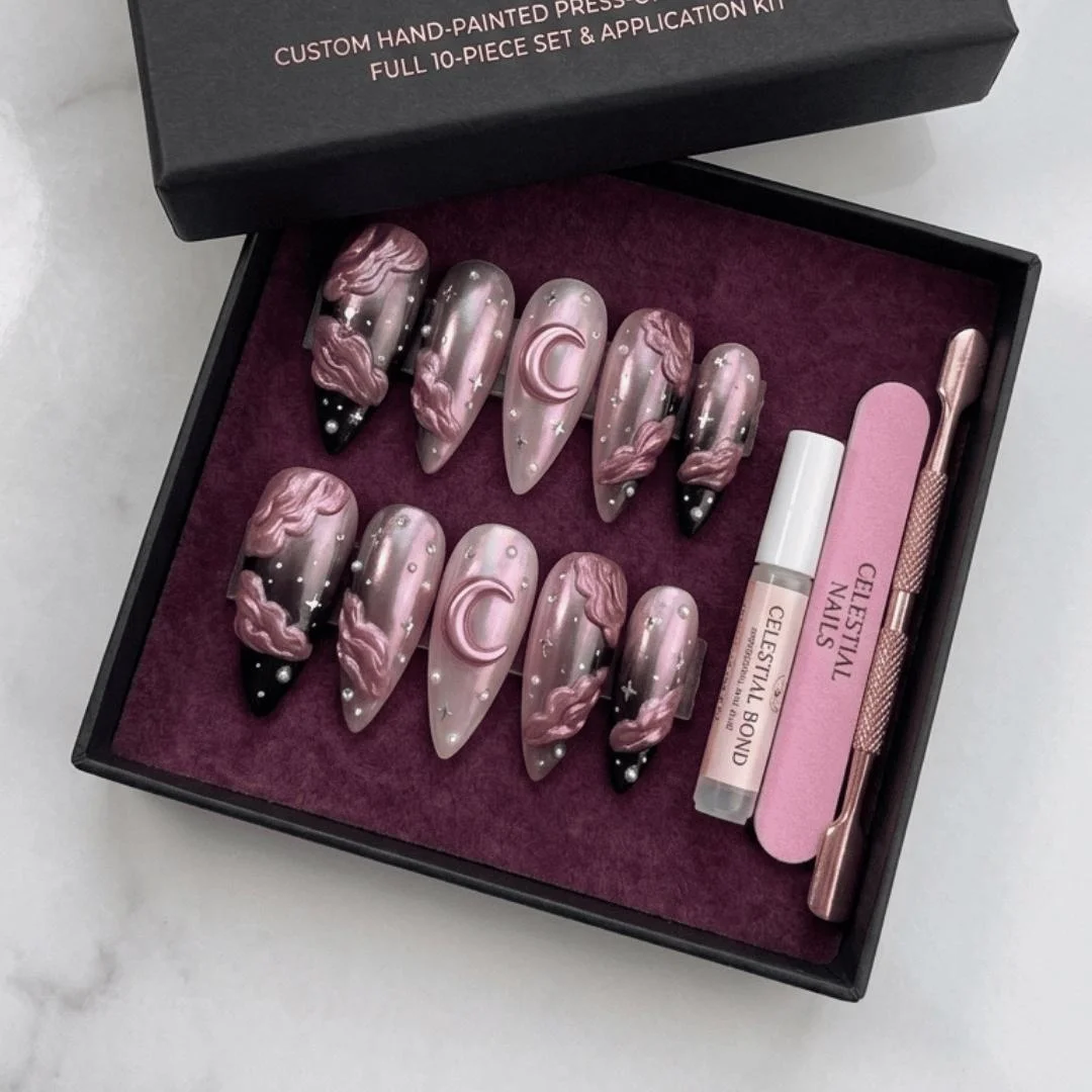press on nails, custom press on nails, fake nails, Nails Art, stained glass nails, gold press on nails, 3d press on nails, luxury press on nails, handmade press on nails