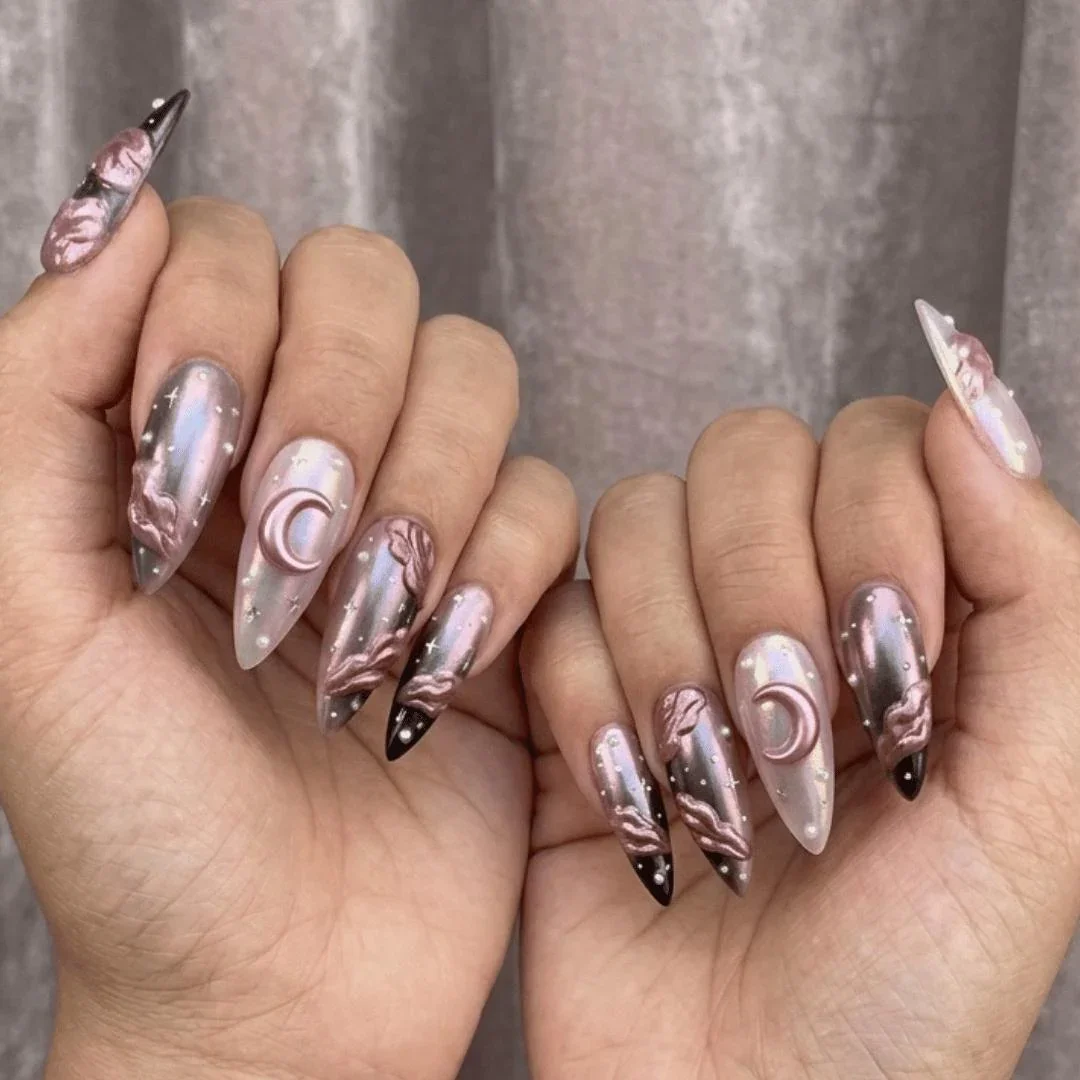 press on nails, custom press on nails, fake nails, Nails Art, stained glass nails, gold press on nails, 3d press on nails, luxury press on nails, handmade press on nails