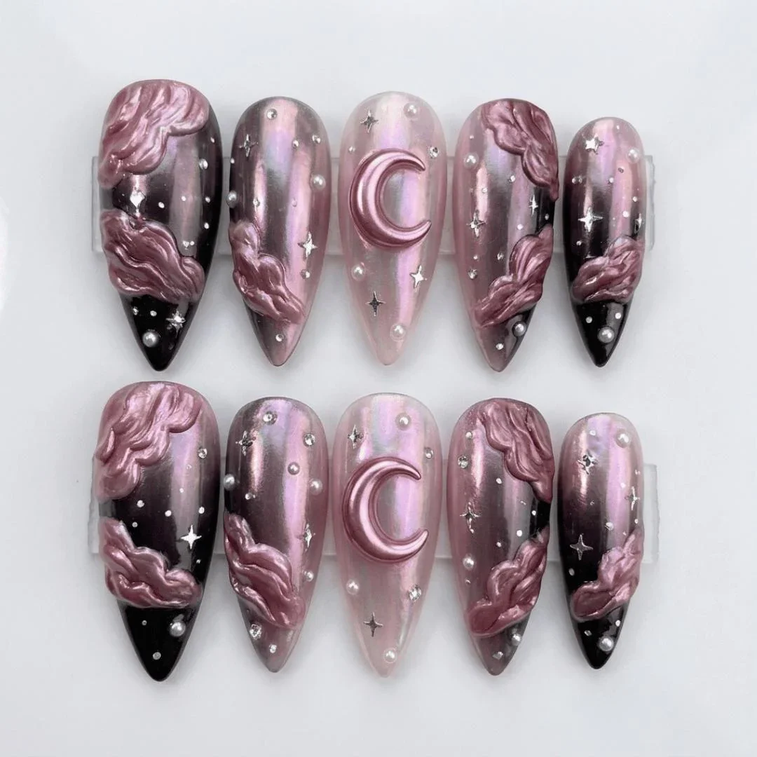 press on nails, custom press on nails, fake nails, Nails Art, stained glass nails, gold press on nails, 3d press on nails, luxury press on nails, handmade press on nails