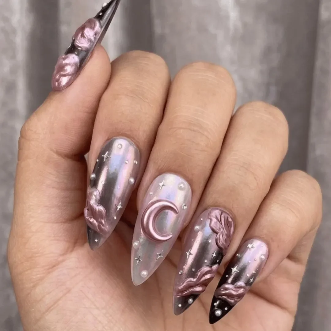 press on nails, custom press on nails, fake nails, Nails Art, stained glass nails, gold press on nails, 3d press on nails, luxury press on nails, handmade press on nails