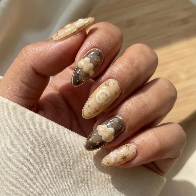 press on nails, custom press on nails, fake nails, Nails Art, stained glass nails, gold press on nails, 3d press on nails, luxury press on nails, handmade press on nails