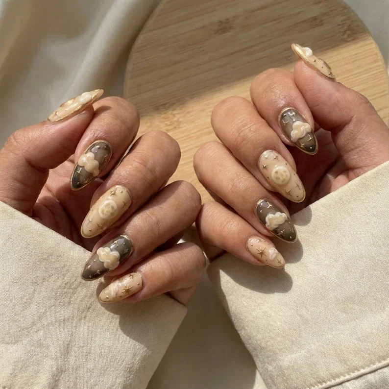 press on nails, custom press on nails, fake nails, Nails Art, stained glass nails, gold press on nails, 3d press on nails, luxury press on nails, handmade press on nails