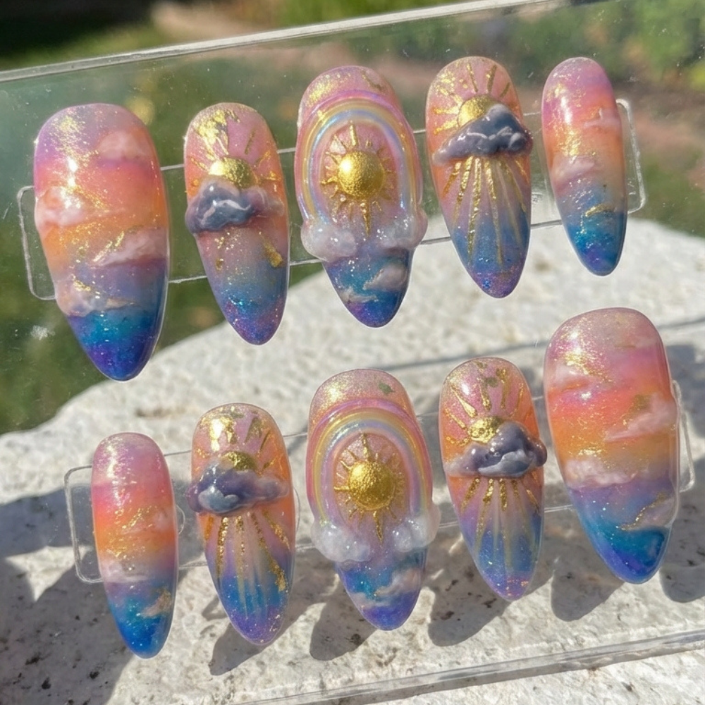 press on nails, custom press on nails, fake nails, Nails Art, stained glass nails, gold press on nails, 3d press on nails, luxury press on nails, handmade press on nails