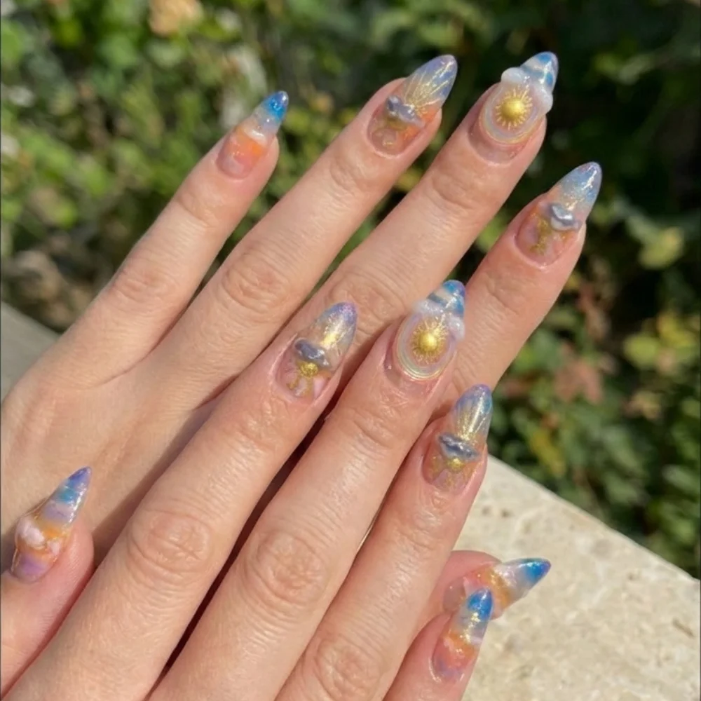 press on nails, custom press on nails, fake nails, Nails Art, stained glass nails, gold press on nails, 3d press on nails, luxury press on nails, handmade press on nails