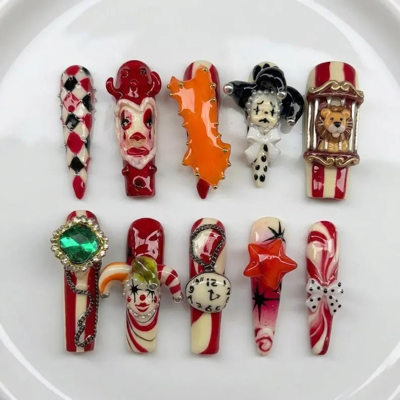 press on nails, custom press on nails, fake nails, Nails Art, stained glass nails, gold press on nails, 3d press on nails, luxury press on nails, handmade press on nails