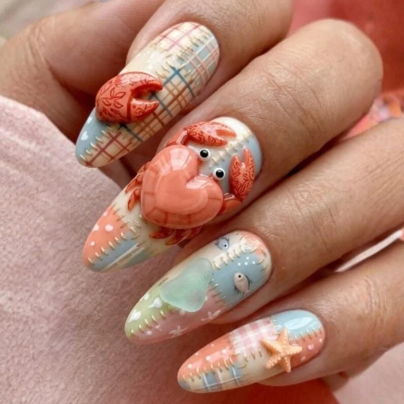 press on nails, custom press on nails, fake nails, Nails Art, stained glass nails, gold press on nails, 3d press on nails, luxury press on nails, handmade press on nails
