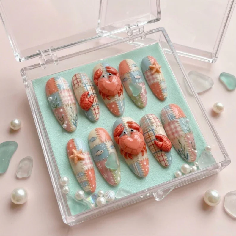 press on nails, custom press on nails, fake nails, Nails Art, stained glass nails, gold press on nails, 3d press on nails, luxury press on nails, handmade press on nails