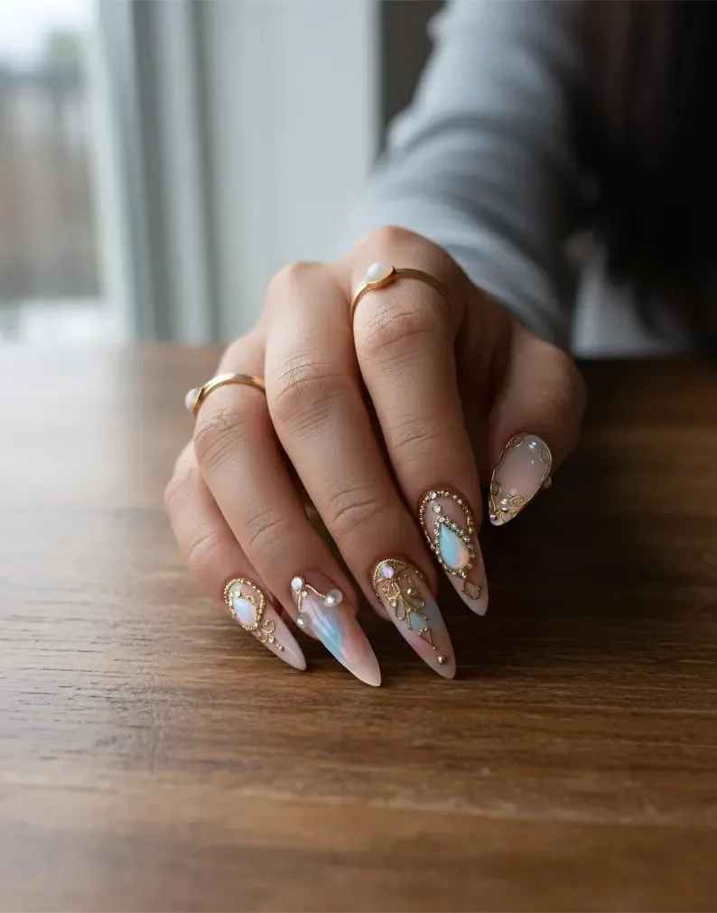 press on nails, custom press on nails, fake nails, Nails Art, stained glass nails, gold press on nails, 3d press on nails, luxury press on nails, handmade press on nails