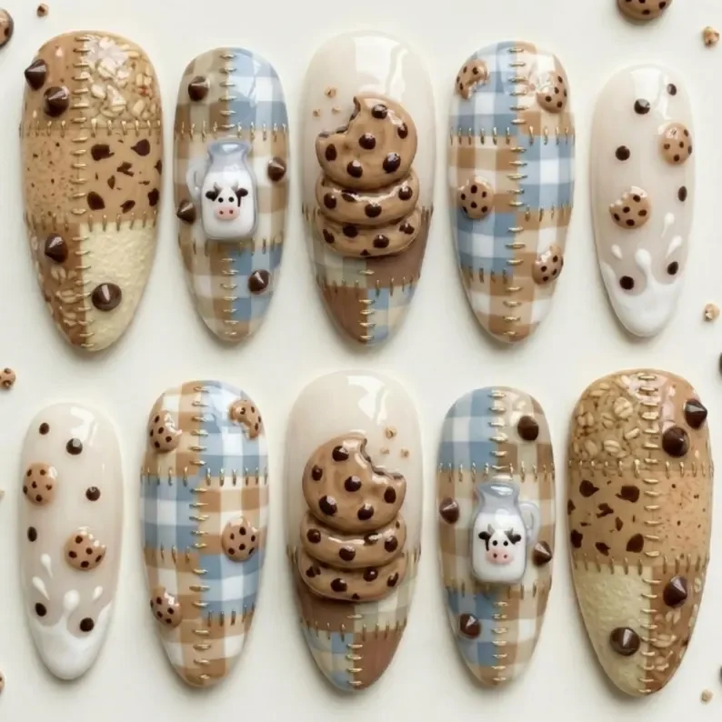 press on nails, cookies nail art, custom press on nails, fake nails, Nails Art, stained glass nails, gold press on nails, 3d press on nails, luxury press on nails, handmade press on nails