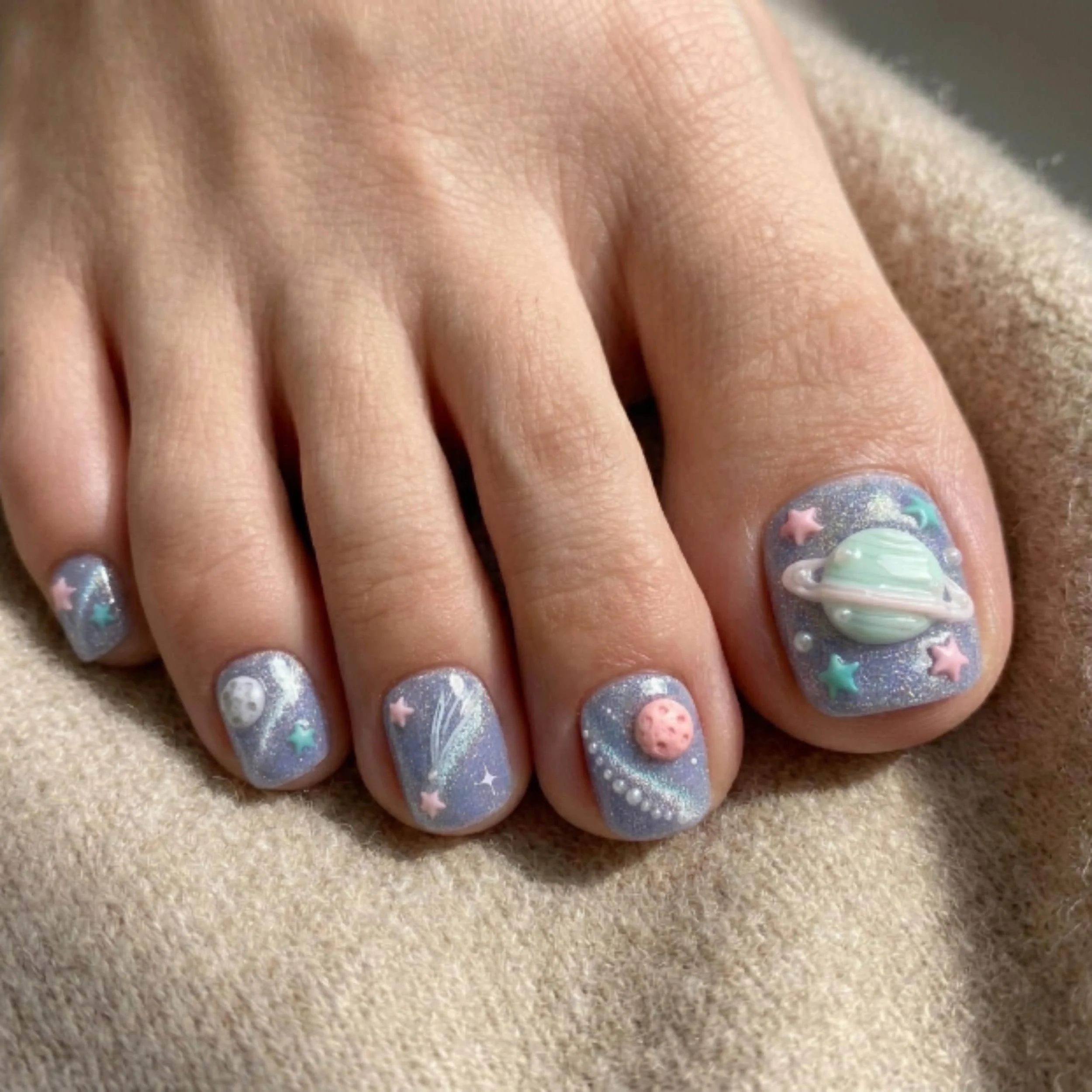 saturn moon toes, press on toes, press on nails, custom press on nails, fake nails, Nails Art, stained glass nails, gold press on nails, 3d press on nails, luxury press on nails, handmade press on nails