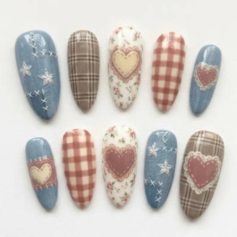 press on nails, custom press on nails, fake nails, Nails Art, stained glass nails, gold press on nails, 3d press on nails, luxury press on nails, handmade press on nails