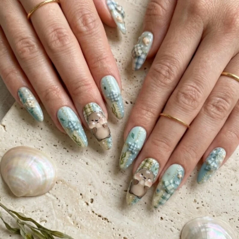 press on nails, custom press on nails, fake nails, Nails Art, stained glass nails, gold press on nails, 3d press on nails, luxury press on nails, handmade press on nails