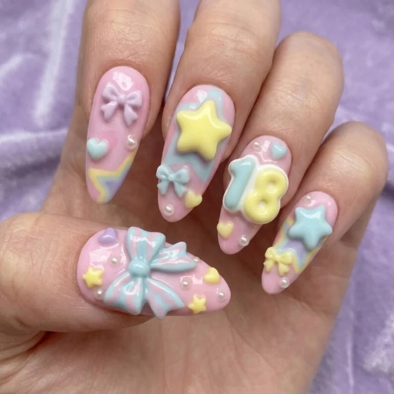 press on nails, custom press on nails, fake nails, Nails Art, stained glass nails, gold press on nails, 3d press on nails, luxury press on nails, handmade press on nails