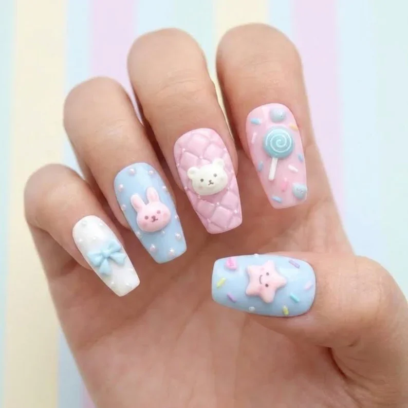 press on nails, custom nail set, custom press on nails, fake nails, Nails Art, stained glass nails, gold press on nails, 3d press on nails, luxury press on nails, handmade press on nails