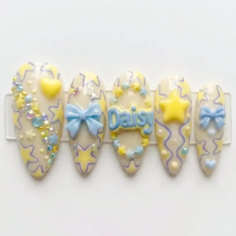 press on nails, custom press on nails, fake nails, Nails Art, stained glass nails, gold press on nails, 3d press on nails, luxury press on nails, handmade press on nails