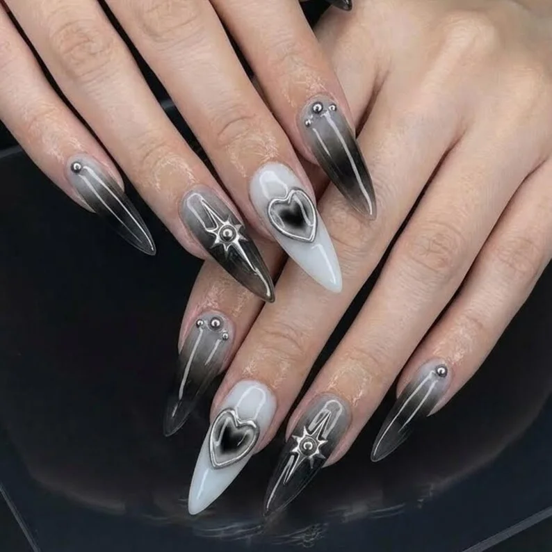 press on nails, y2k coquette, custom press on nails, fake nails, Nails Art, stained glass nails, gold press on nails, 3d press on nails, luxury press on nails, handmade press on nails