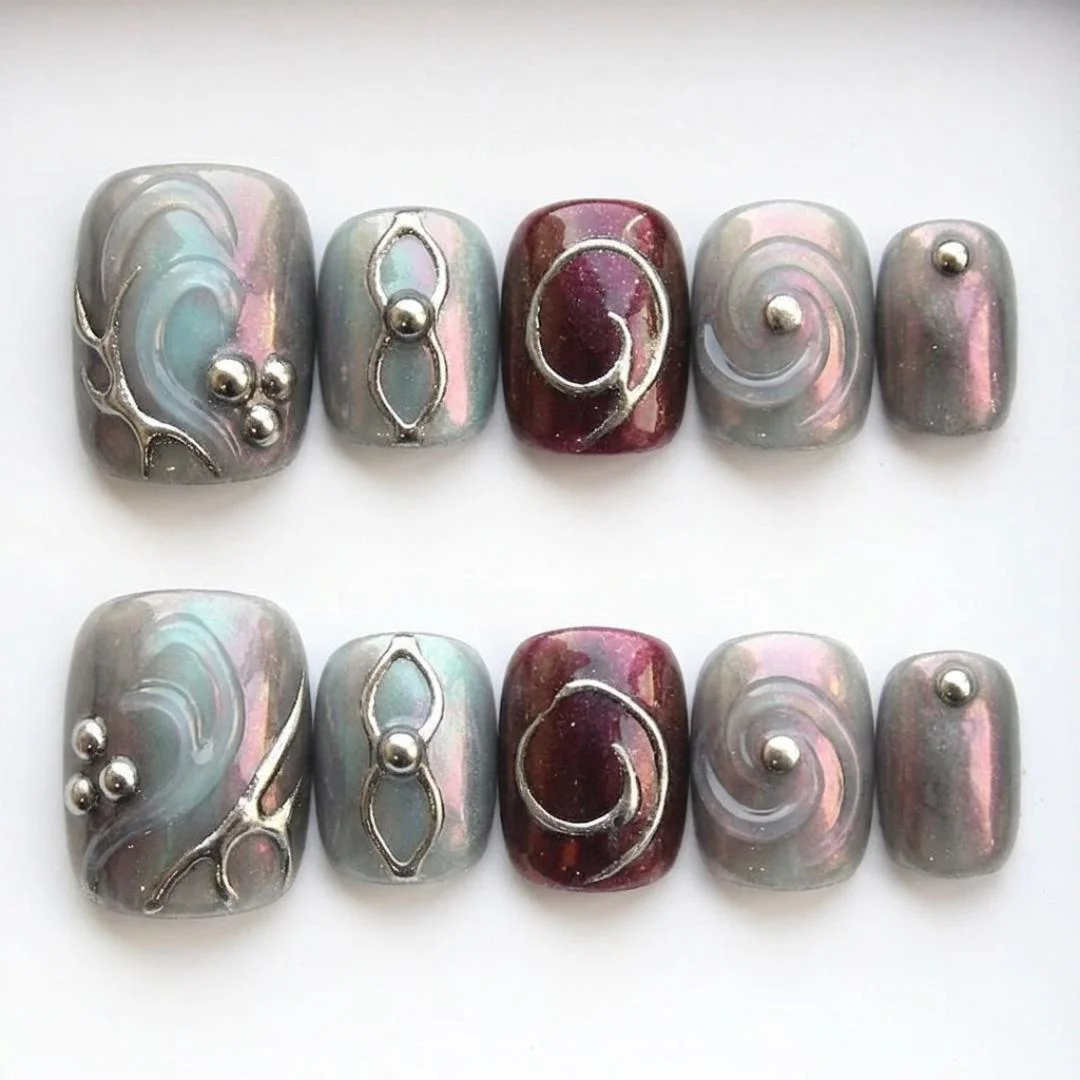 press on nails, custom press on nails, fake nails, Nails Art, stained glass nails, gold press on nails, 3d press on nails, luxury press on nails, handmade press on nails