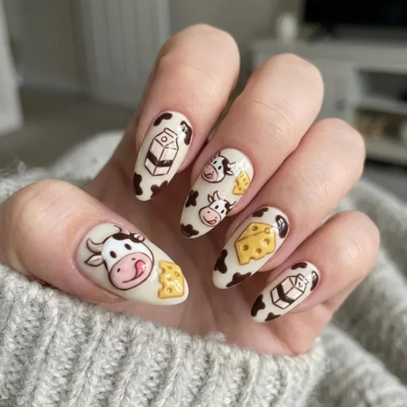 farm aesthetic nails, artisan press on set, press on nails, custom press on nails, fake nails, Nails Art, stained glass nails, gold press on nails, 3d press on nails, luxury press on nails, handmade press on nails