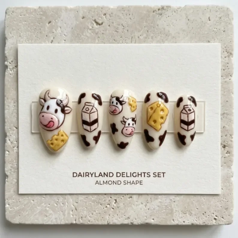 farm press on nails, hand-painted 3D nails, press on nails, custom press on nails, fake nails, Nails Art, stained glass nails, gold press on nails, 3d press on nails, luxury press on nails, handmade press on nails
