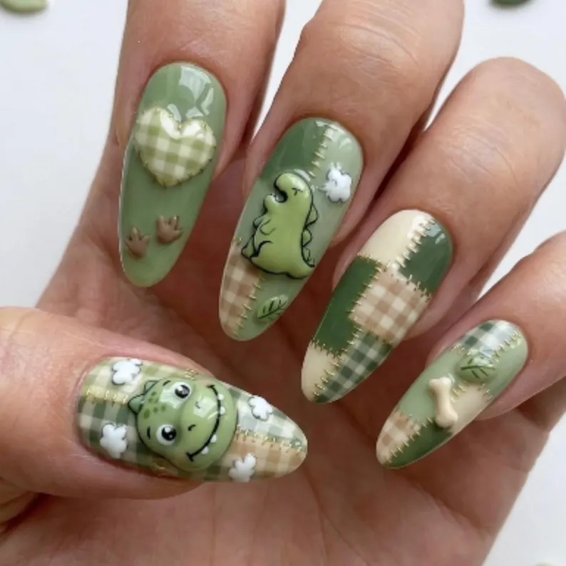 press on nails, kawaii nail set, custom press on nails, fake nails, Nails Art, stained glass nails, gold press on nails, 3d press on nails, luxury press on nails, handmade press on nails