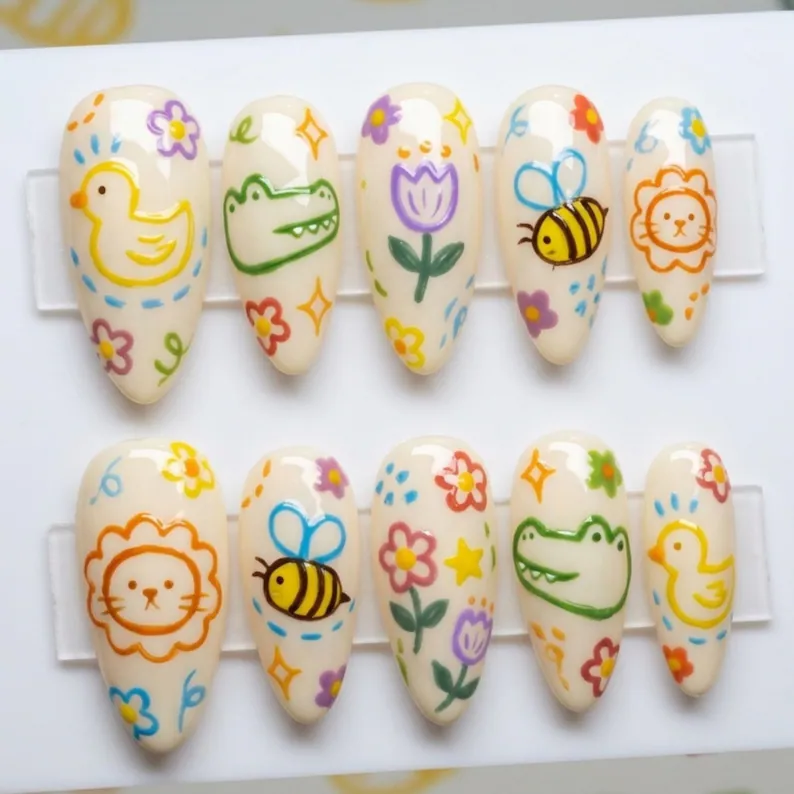 press on nails, custom press on nails, fake nails, Nails Art, stained glass nails, gold press on nails, 3d press on nails, luxury press on nails, handmade press on nails