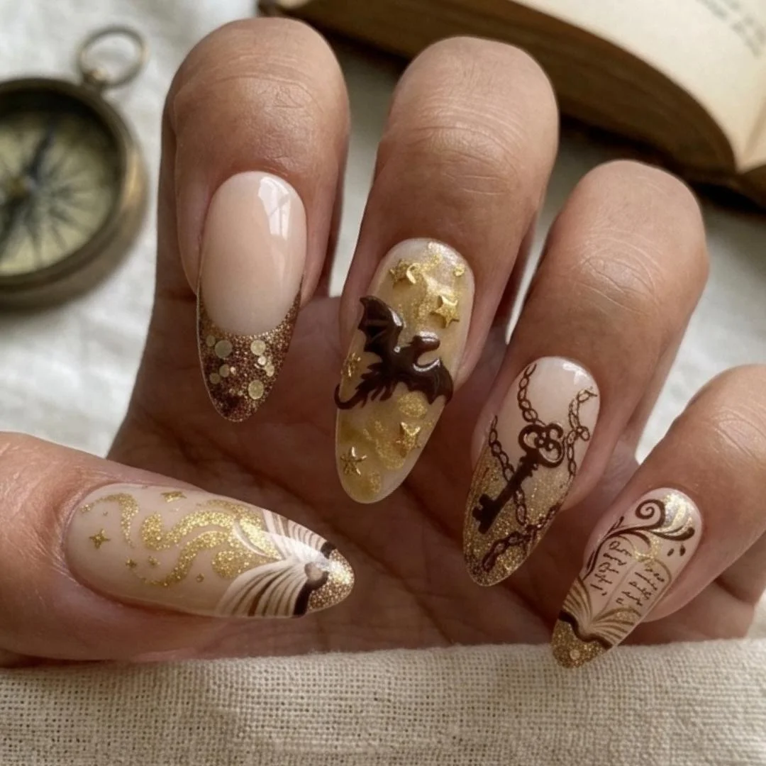 press on nails, custom press on nails, fake nails, Nails Art, stained glass nails, gold press on nails, 3d press on nails, luxury press on nails, handmade press on nails