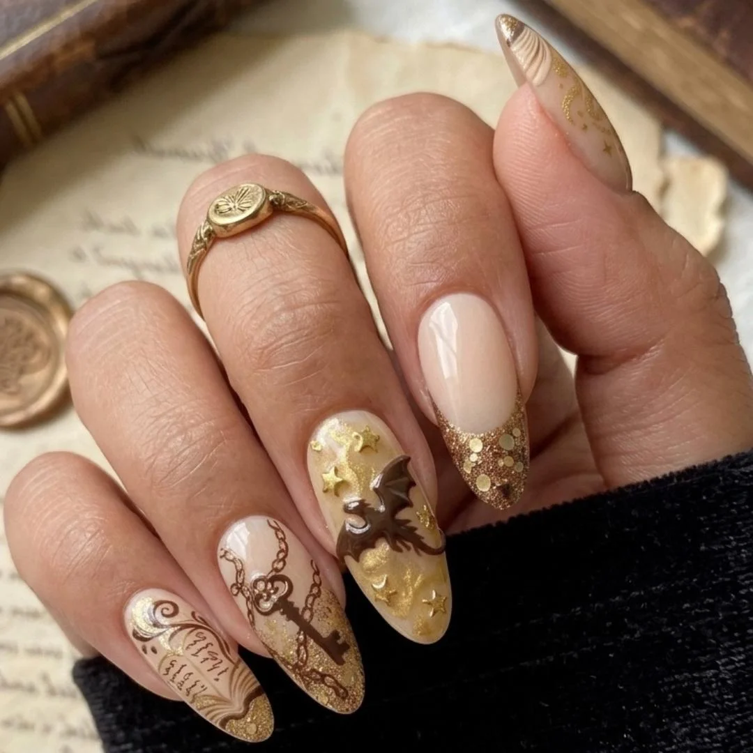 press on nails, custom press on nails, fake nails, Nails Art, stained glass nails, gold press on nails, 3d press on nails, luxury press on nails, handmade press on nails