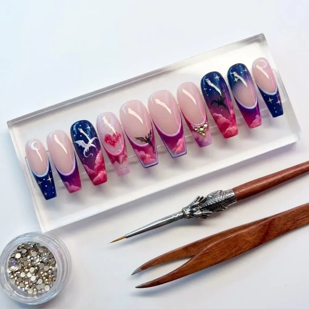 press on nails, custom press on nails, fake nails, Nails Art, stained glass nails, gold press on nails, 3d press on nails, luxury press on nails, handmade press on nails