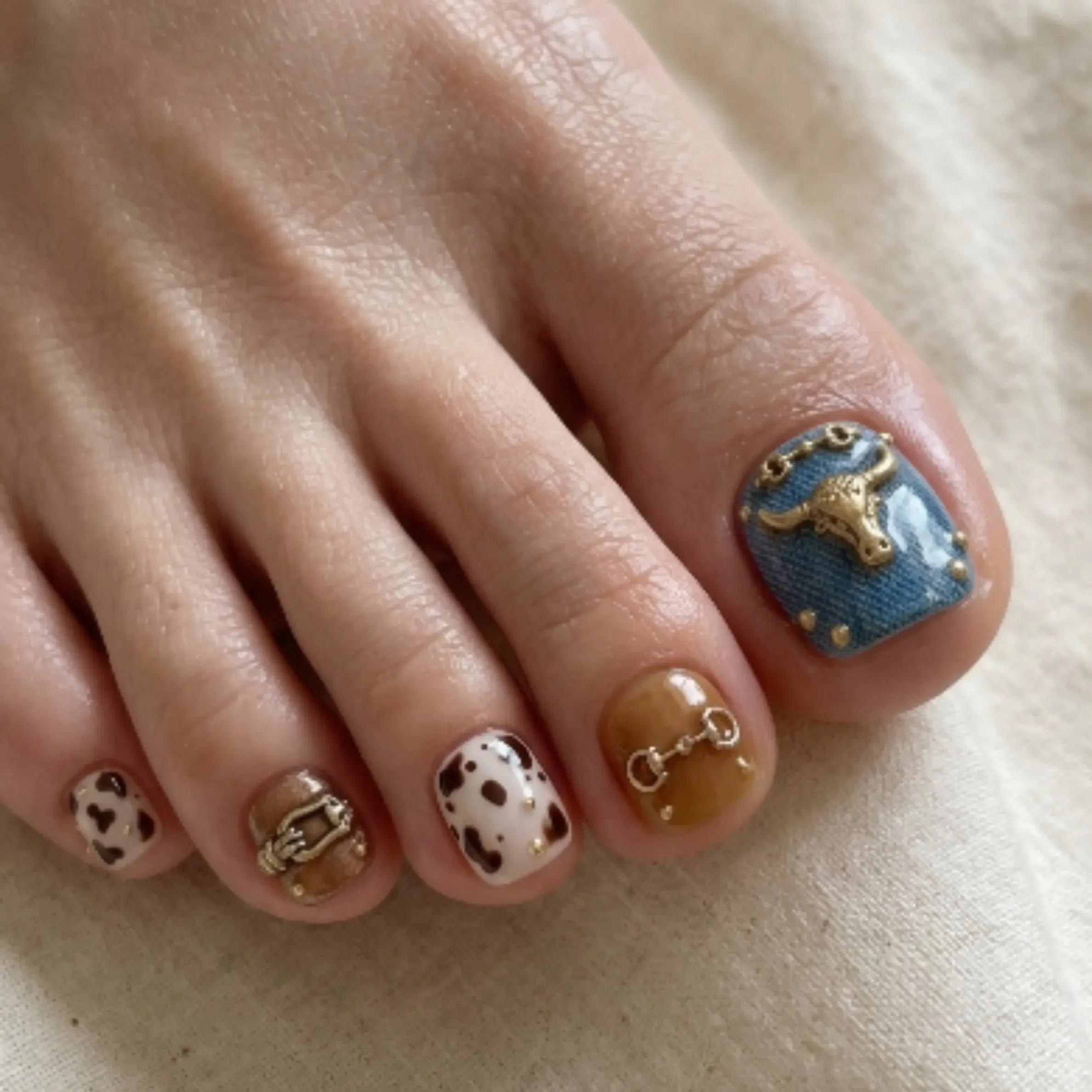 cowgirl style, western toe nails, press on nails, custom press on nails, fake nails, Nails Art, stained glass nails, gold press on nails, 3d press on nails, luxury press on nails, handmade press on nails