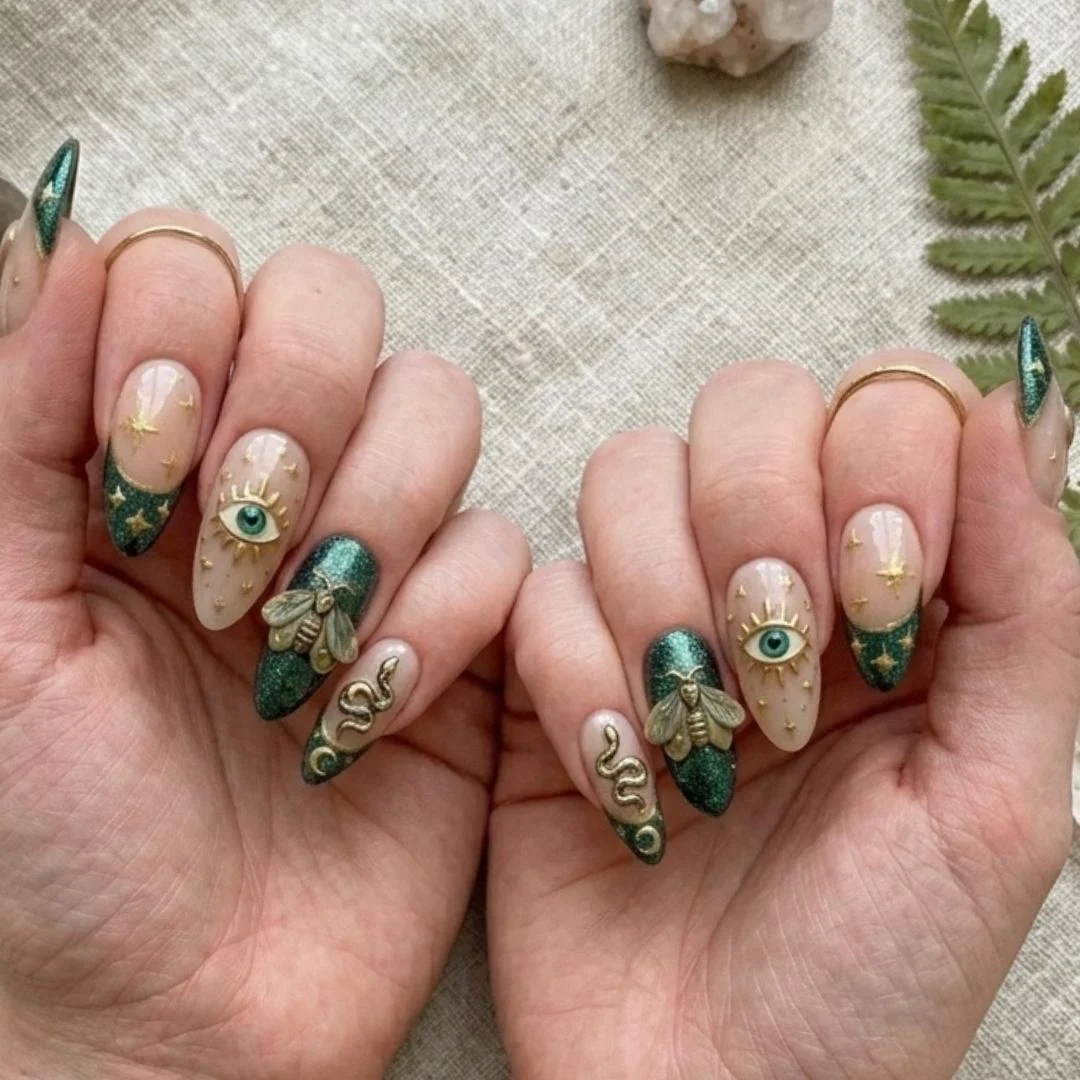 press on nails, custom press on nails, fake nails, Nails Art, stained glass nails, gold press on nails, 3d press on nails, luxury press on nails, handmade press on nails