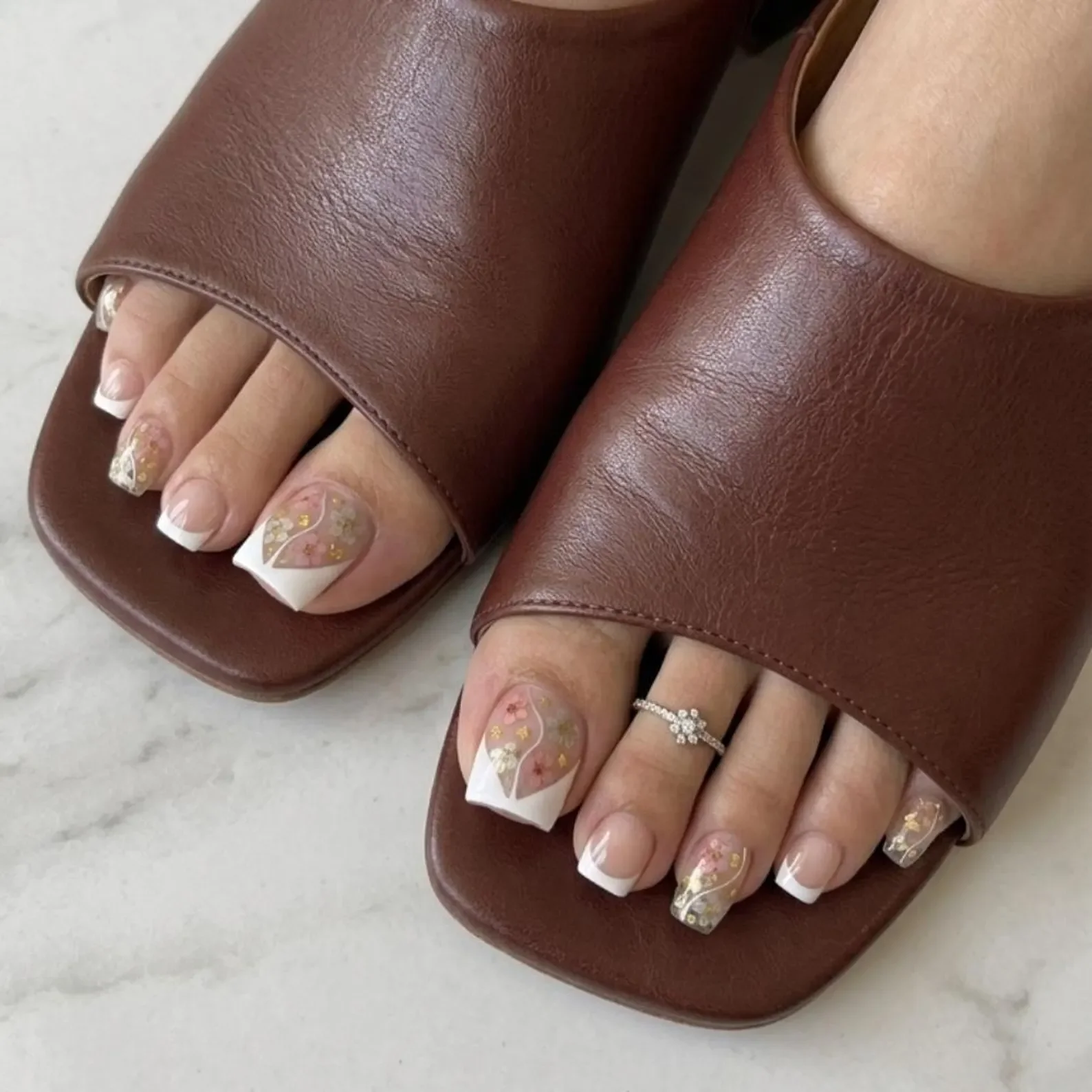 summer pedicure set, toe nail art, press on nails, custom press on nails, fake nails, Nails Art, stained glass nails, gold press on nails, 3d press on nails, luxury press on nails, handmade press on nails