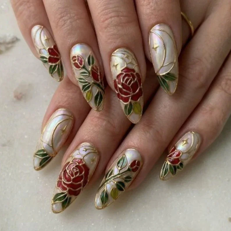 press on nails, luxury nail art, custom press on nails, fake nails, Nails Art, stained glass nails, gold press on nails, 3d press on nails, luxury press on nails, handmade press on nails