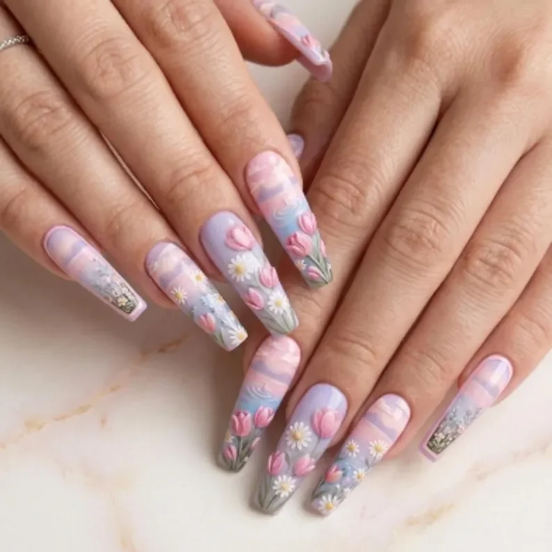 3D nail art, hand painted nails, press on nails, custom press on nails, fake nails, Nails Art, stained glass nails, gold press on nails, 3d press on nails, luxury press on nails, handmade press on nails