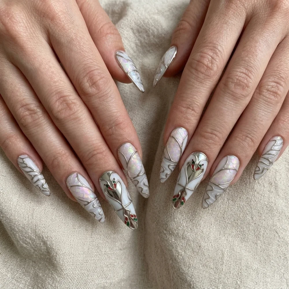 press on nails, custom press on nails, fake nails, Nails Art, stained glass nails, gold press on nails, 3d press on nails, luxury press on nails, handmade press on nails