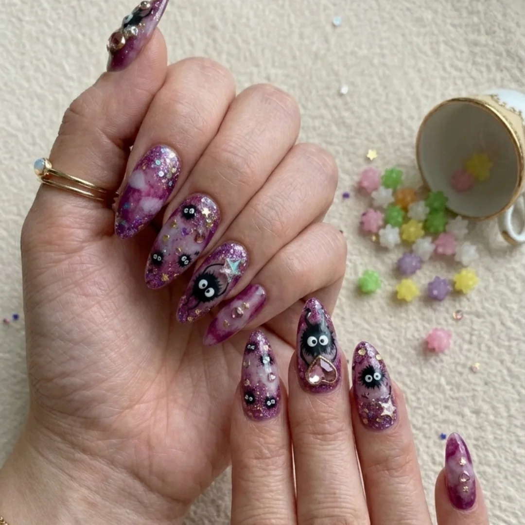 pink marble galaxy, glitter press on, press on nails, custom press on nails, fake nails, Nails Art, stained glass nails, gold press on nails, 3d press on nails, luxury press on nails, handmade press on nails