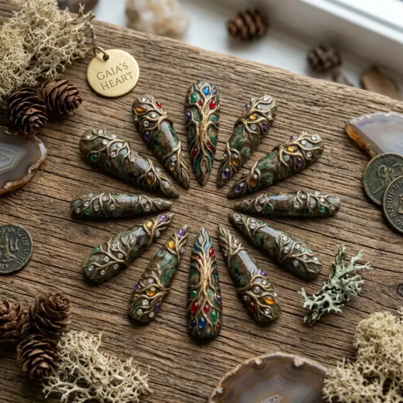 press on nails, custom press on nails, fake nails, Nails Art, stained glass nails, gold press on nails, 3d press on nails, luxury press on nails, handmade press on nails