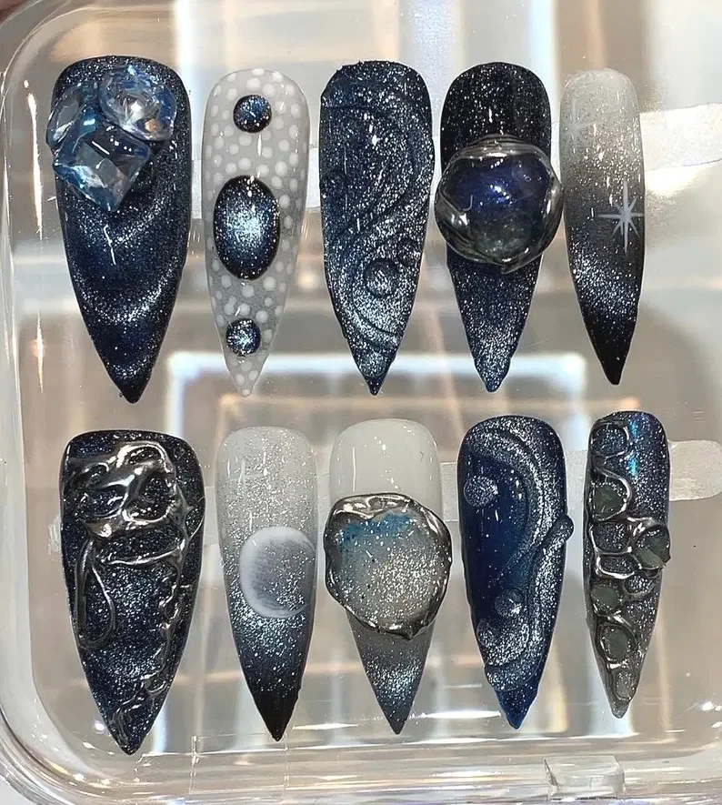 press on nails, custom press on nails, fake nails, Nails Art, stained glass nails, gold press on nails, 3d press on nails, luxury press on nails, handmade press on nails