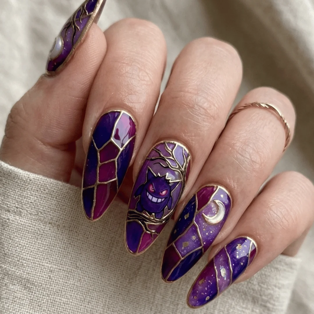 fuzzy black dust, soot sprite press, press on nails, custom press on nails, fake nails, Nails Art, stained glass nails, gold press on nails, 3d press on nails, luxury press on nails, handmade press on nails