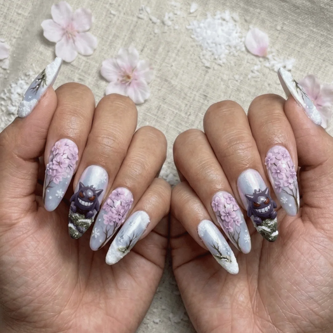 Anime art nails, False nails set, press on nails, custom press on nails, fake nails, Nails Art, stained glass nails, gold press on nails, 3d press on nails, luxury press on nails, handmade press on nails