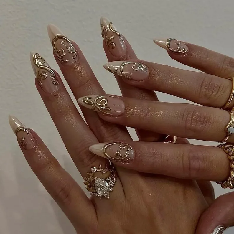 press on nails, custom press on nails, fake nails, Nails Art, stained glass nails, gold press on nails, 3d press on nails, luxury press on nails, handmade press on nails