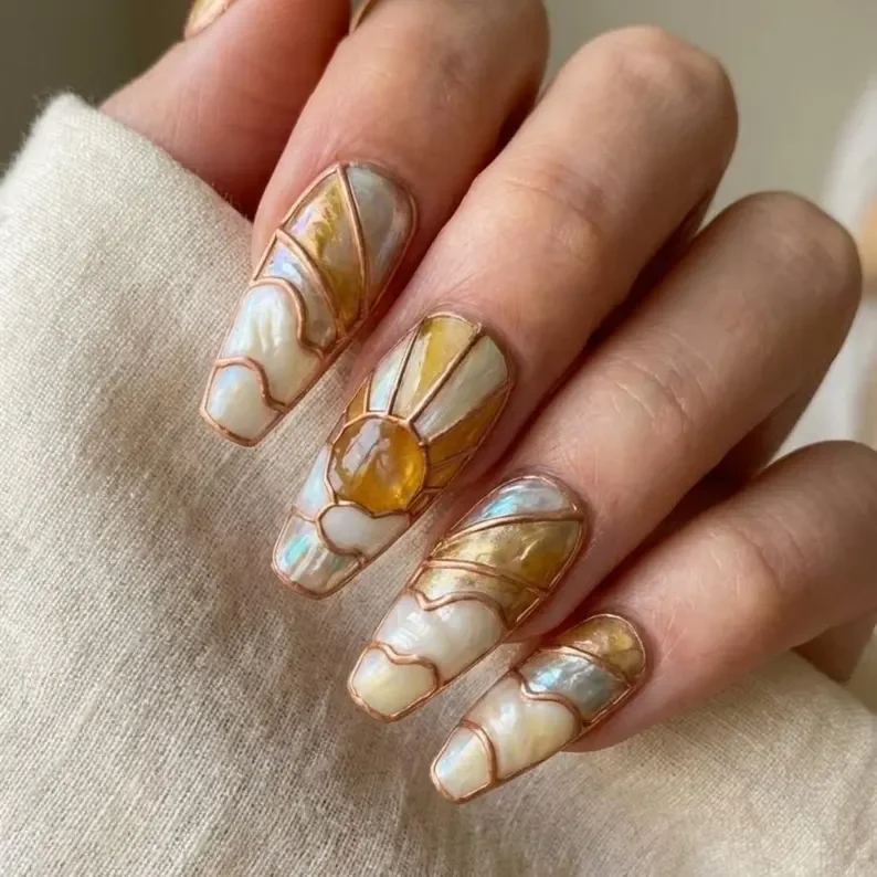 press on nails, 3D luxury nails, custom press on nails, fake nails, Nails Art, stained glass nails, gold press on nails, 3d press on nails, luxury press on nails, handmade press on nails