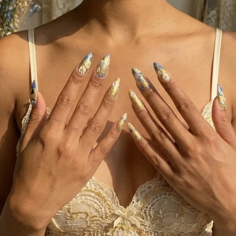 press on nails, custom press on nails, fake nails, Nails Art, stained glass nails, gold press on nails, 3d press on nails, luxury press on nails, handmade press on nails