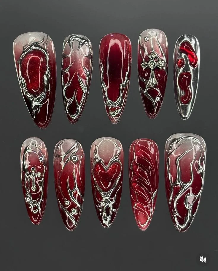press on nails, custom press on nails, fake nails, Nails Art, stained glass nails, gold press on nails, 3d press on nails, luxury press on nails, handmade press on nails