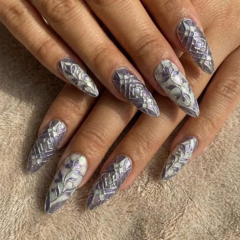 press on nails, custom press on nails, fake nails, Nails Art, stained glass nails, gold press on nails, 3d press on nails, luxury press on nails, handmade press on nails